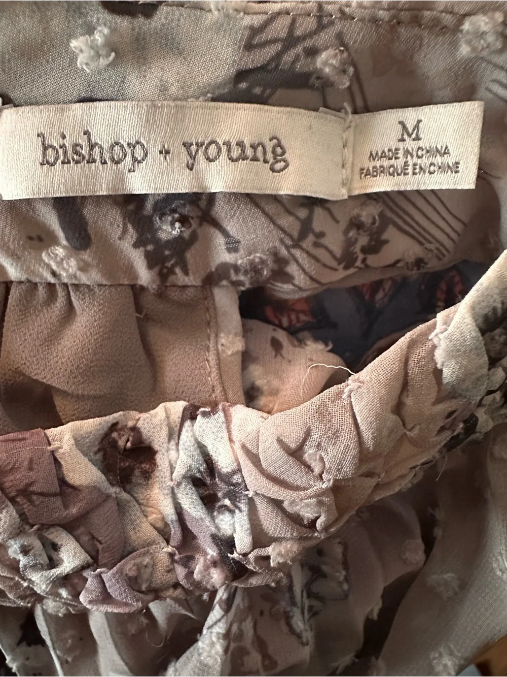 bishop + young Taupe Floral Pleated Halter Top - Picture 5 of 5